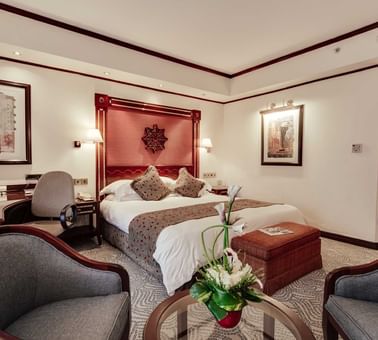 Lounge area in Deluxe Room at Kampala Serena Hotel