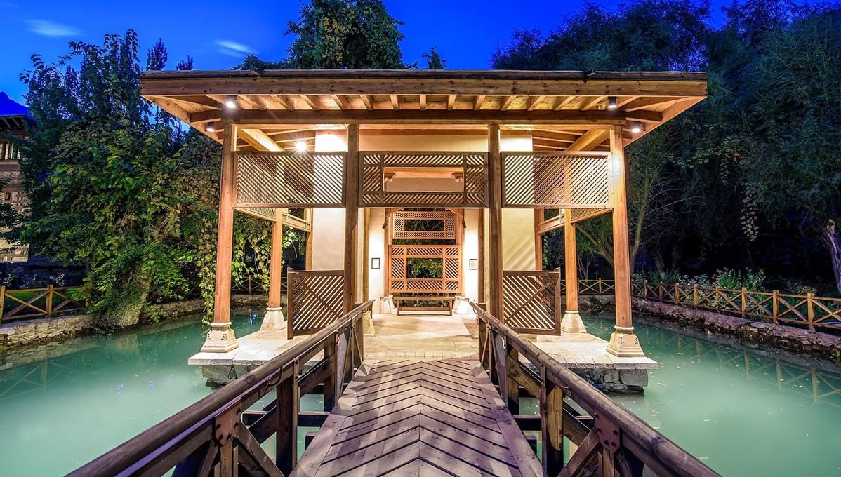 View of the hotel Gazebo at Shigar Fort Residence