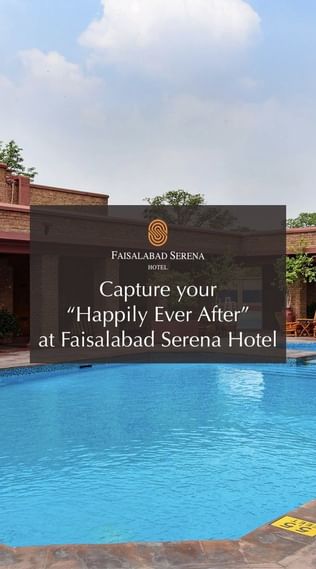 The Hotel swimming pool at Faisalabad Serena Hotel