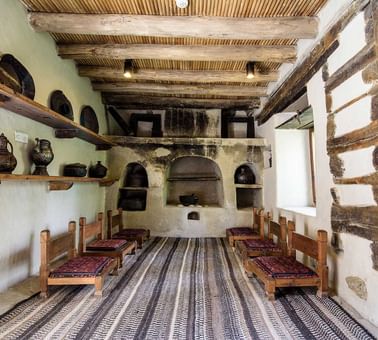 Collection of antique items at Serena Shigar fort