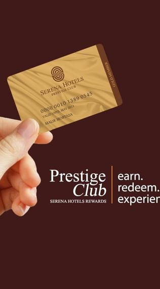 Holding Prestige Club Card to an offer at Dushanbe Serena Hotel
