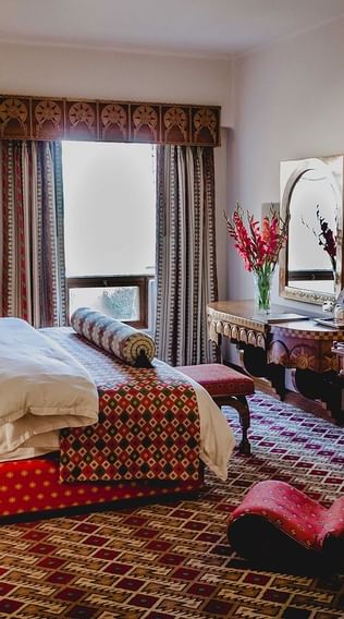 Bedroom area in the Presidential Suite at Quetta Serena Hotel