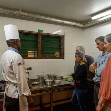 Cooking lesson with the chef at The Manyara Serena Lodge