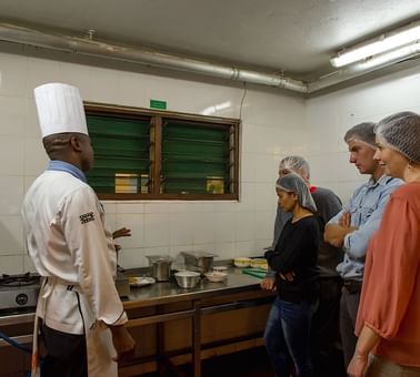 Cooking lesson with the chef at The Manyara Serena Lodge