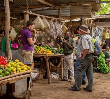 Fruit shop in a village market near Lake Manyara Serena Lodge